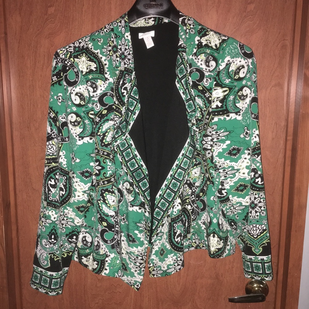 Chico’s Green Print Jacket